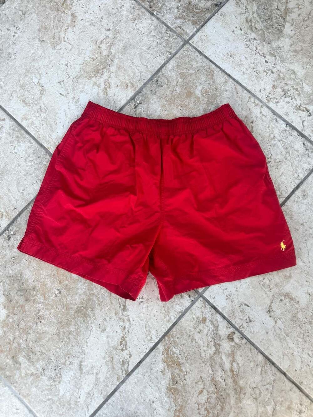 Vintage Polo Sport Ralph Lauren Red Swim Trunks Shorts Large